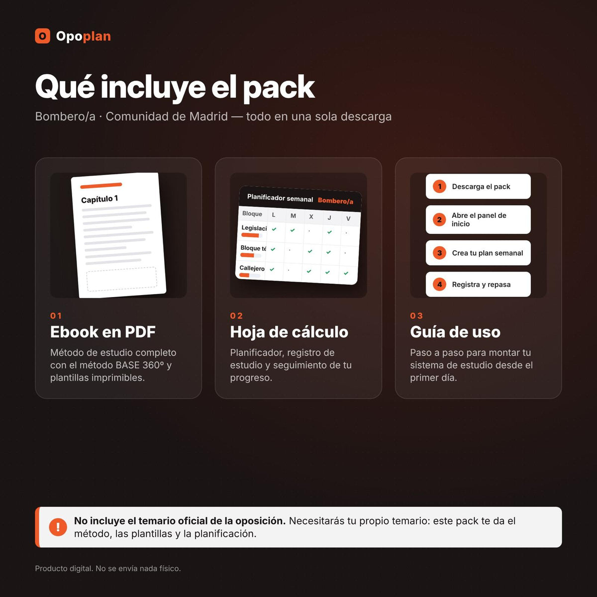 Plan de estudio Bomberos Comunidad de Madrid + Regalo