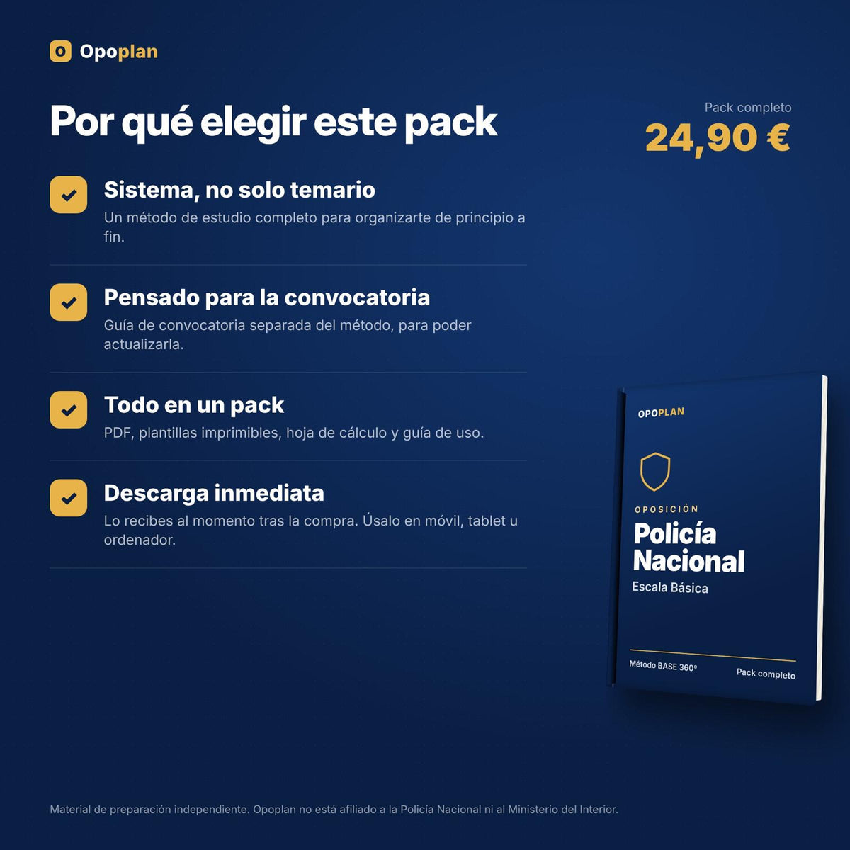 Plan de estudio Policía Nacional (Escala Básica) + Regalo