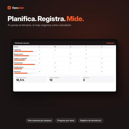 Plan de estudio Bomberos Comunidad de Madrid + Regalo